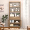 Garvee 71"Tall Bookshelf Storage with Cabinet and Drawer, 5-Tier Farmhouse Book Shelf with Storage Cabinet,for Bedroom,Living Room - 3 of 4