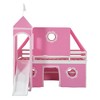 Twin Size Loft Bed with Slide, Pink Tent, and Tower - 4 of 4