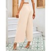 Women's Wide Leg Dress Pants High Elastic Waisted in The Back Business Work Trousers Long Straight Suit Pants - Beige, 2XL - 2 of 4