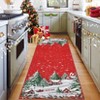 Christmas Area Runner Rugs, Snowflakes Pine Tree Throw Carpet for Living Room Bedroom Kitchen Dining Room Nursery Office Hallway Entryway Decorations - 3 of 4