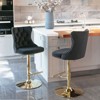 NicBex Dining Chairs Set of 2 Bar stool Upholstered Chair Swivel Velvet Adjusatble Seat with Backs Tufted for Home Pub and Kitchen - 3 of 4
