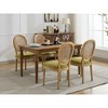 Okak French Style Dining Chairs Set of 2, Solid Wood Frame with Antique Painting & Velvet Upholstery, Nailhead Trim & Steel Spring Cushion - 4 of 4