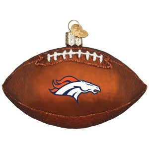 Old World Christmas Blown Glass Ornament for Christmas Tree, Denver Broncos Football - 1 of 4