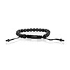 Metallo Stainless Steel, 7mm Textured Beaded Adjustable Bracelet - Black Plated - Black - 10 Inch - 2 of 4