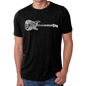 LA Pop Art Men's Premium Blend Word Art T-shirt - Rock Guitar - 1 of 4