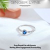 Thalia Birthstone Engagement Ring Sterling Silver Cz Women Ginger Lyne Collection - 2 of 4