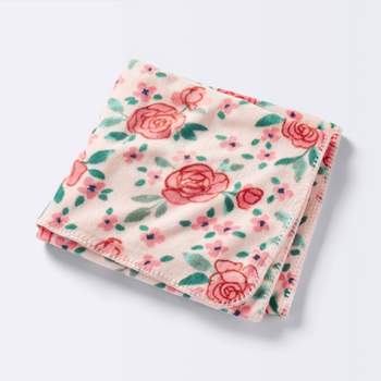 Jersey Knit Reversible Blanket - Cloud Island™ Garden Floral