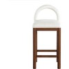 Meridian Furniture,Conrad Cream Linen Textured Fabric Counter Stool - 3 of 4
