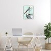 Stupell Industries Coastal Pelican Bird Watching Turquoise Ocean Portrait Black Framed Giclee Art - 2 of 4