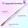 Saviland Kolinsky #8 Sculpt Brush: Light Refractive Handle for Acrylic Extensions - Artist's Grade Nail Essential. (Light Purple) - 3 of 4