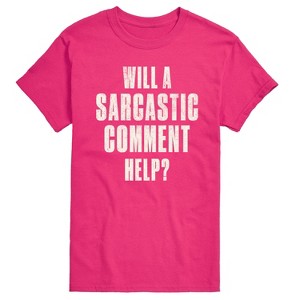 Men's - Instant Message - Funny Sarcastic Comment Help Short Sleeve Graphic T-Shirt - 1 of 4