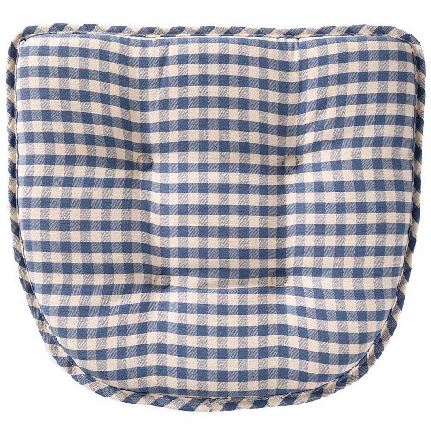 Non-Slip Gingham Chair Pad