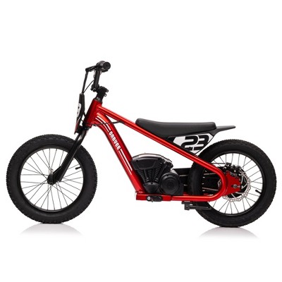 Red Electric Dirt Bike, 360W Kids Dirt Bike, Electric Motorcycle, Adjustable Speeds 6.84/11.81/15.53 MPH, Kids Electric Bikes 6-12, 16" Off-Road Whee
