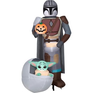 Star Wars Airblown Inflatable The Mandalorian and Grogu™ in Pod, 6.5 ft Tall, Grey - 1 of 4