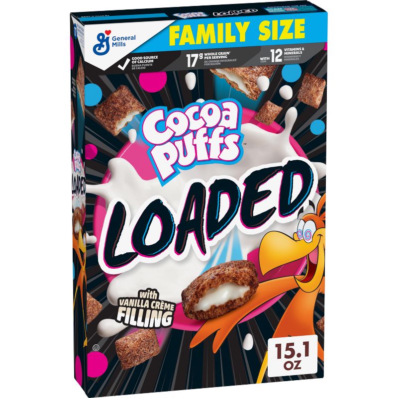 Cocoa Puffs Loaded Family Size Cereal - 15.1oz, 1 of 9