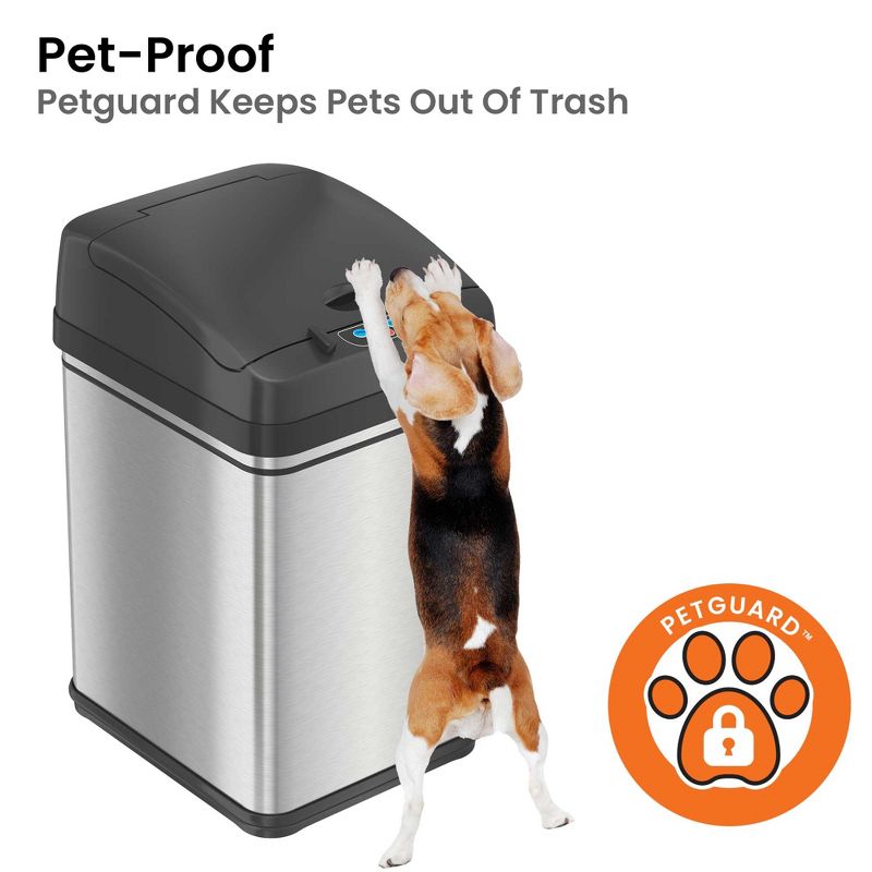 iTouchless Pet-Proof Sensor Kitchen Trash Can, 2 of 7