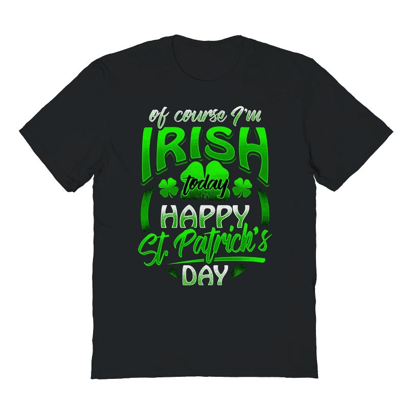 Rerun Island Men's Im Irish Today Short Sleeve Graphic Cotton T-Shirt, 1 of 2
