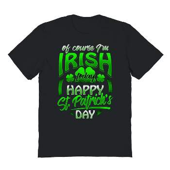 Rerun Island Men's Im Irish Today Short Sleeve Graphic Cotton T-Shirt