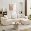Sectional Couches Sofas, Modular Sectional Sofa with Deep Seat, Upholstered Chenille Convertible Sponge Compression Sofas, No Assembly Required - 3 of 4