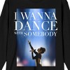 Whitney Houston I Wanna Dance With Somebody Singing Photo Crew Neck Long Sleeve Black Adult Tee - 2 of 3