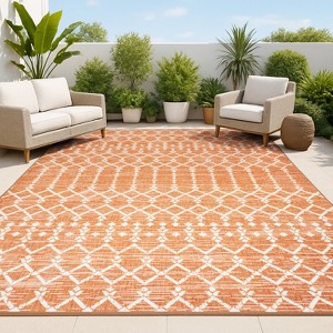 JONATHAN Y Ourika Moroccan Geometric Textured Weave Indoor/Outdoor Area Rug - 1 of 4
