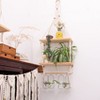 Aoibox Wall Hanging Shelves with Hooks, Natural Wood Floating Shelf for Plants, Photos, Storage in Bedroom, Living Room, Bathroom - 4 of 4