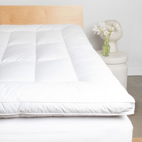 eLuxury 1.5 in. Twin XL Memory Foam Mattress Topper, White