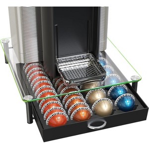 Tempered Glass Vertuo Pod Drawer, Holds 24 Large or 48 Small Nespresso Capsules - 1 of 4