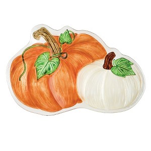 Gallerie II Pumpkin Slumped Glass Plate - 1 of 1