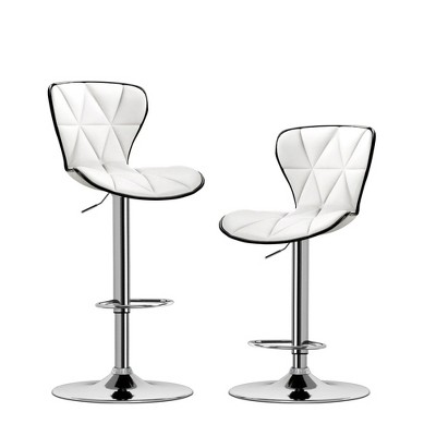 Dsvimoy Patio Counter and Bar Stool Set of 2 Swivel Adjustable Barstools with Back for Modern Spaces
, White, 22.44"*19.29"*17.71"