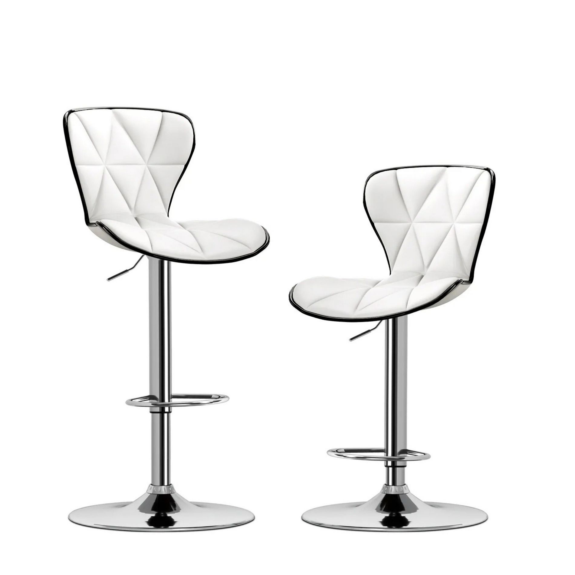 Dsvimoy Patio Counter and Bar Stool Set of 2 Swivel Adjustable Barstools with Back for Modern Spaces
, White, 22.44"*19.29"*17.71"