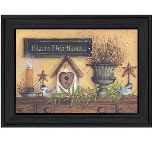"Bless this Home" by Mary Ann June, Ready to Hang Framed Print, Black Frame - 1 of 4