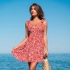 Women's Floral Print Plunging V-Neck Mini Dress - Cupshe - 4 of 4