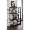 VYNXARIA Stylish 4 - Tier Weathered Oak & Black Finish Bookshelf: A Blend of Rustic Charm and Modern Elegance - 2 of 4