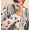 Women's Carly Floral Shearling & Denim Jacket - MABLE - 4 of 4