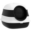 Foldable Enclosed Cat Litter Box with Lid Scoop Air Freshener Front Entry Odor Control High Sides for Indoor Cats,Black - LAOTIES - 4 of 4