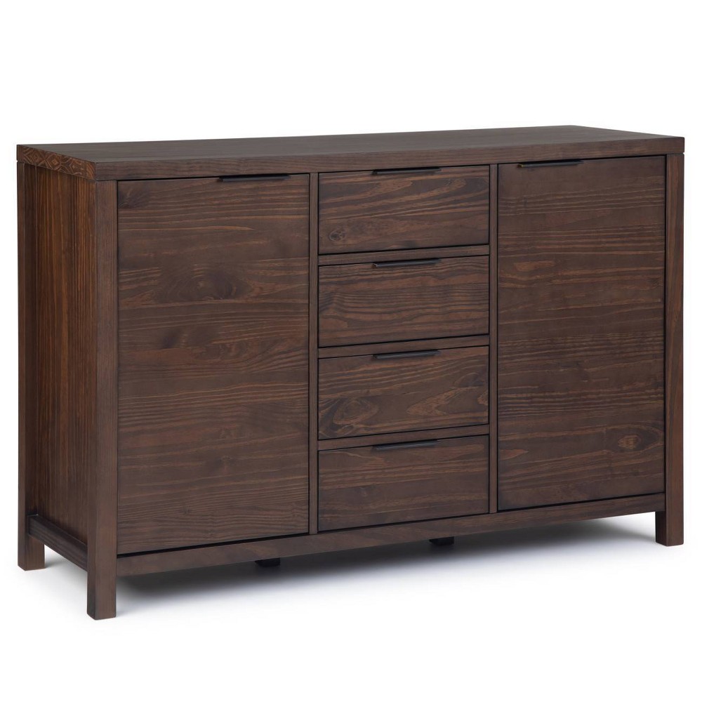 Photos - Storage Сabinet 54" Fabian Sideboard Buffet Warm Walnut Brown - WyndenHall