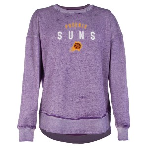 NBA Phoenix Suns Women's Burnout Crew Neck Fleece Sweatshirt - S - 1 of 4