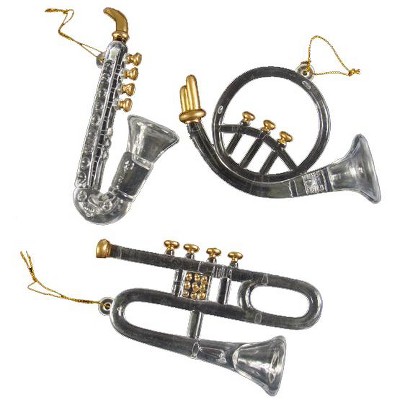 Northlight Club Pack Of 288 French Horn, Trombone and Saxophone Christmas Ornaments 5"