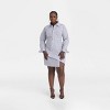 KBB by KAHLANA Women's Long Sleeve 'The Draped Shirtdress' - Blue Striped - 3 of 3