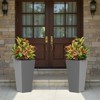 Wooakway Outdoor/Indoor/Decor/Garden Large Tall Metal Planter Pots Planter Boxes Cachepots Nursery Pots - 2 of 4