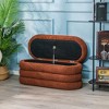 Terracotta Bouclé Storage Bench, Modern Design Style ,Upholstery , Entry - 2 of 4