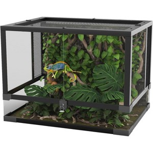 34 Gallon Reptile Tall Glass Terrarium 24" X 18" X 18" - Anti-Escape Design, Dual-Climate Water-Tight - 1 of 4