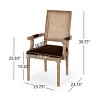 Set of 2 Maria French Country Wood and Cane Upholstered Dining Chairs - Christopher Knight Home - 4 of 4
