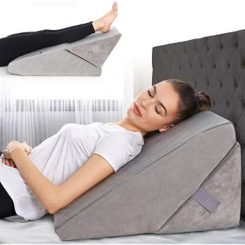 Allsett Health Bed Wedge Pillow – 2 Separate Memory Foam Incline