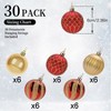 Aoibox 30 Piece 2.36 Inch Christmas Tree Ball Ornaments Red Gold Shatterproof Plastic Baubles Set for Holiday Party Wedding Decor - 2 of 4