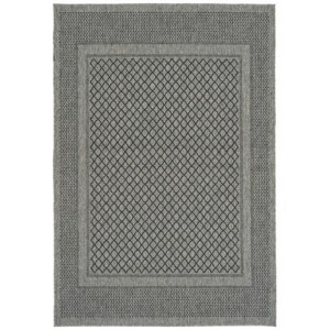 LunaLulinlk Charcoal Modern Geometric Textured High-Low Cut & Loop 2' x 3' Rectangle Throw Rug - 1 of 4