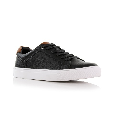 Ferro Aldo Mens Daniel MFA19692 Classic Low-Top Lace-up Fashion Sneakers, in Black, Size 10