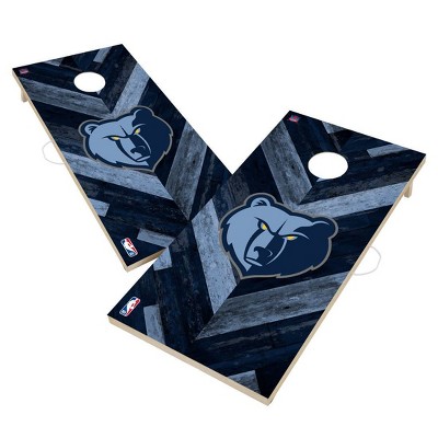 NBA Memphis Grizzlies 2'x4' Solid Wood Cornhole Board