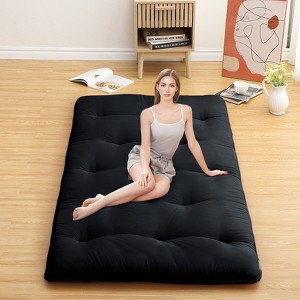 Futon Mattress Japanese Floor Mattress, Tatami Mat Foldable Floor Bed,Roll Up Mattress Camping Sleeping Pad for Dorm RV Travel, Adults Kids - 1 of 4